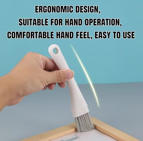 2PCs Window Track & Crevice Cleaning Brushes with Built-in Dustpan - Floor/Window Slot/Keyboard/Door Crevice Brush Set, Household Cleaning Tool Set(Black+Black) - color: Black+black