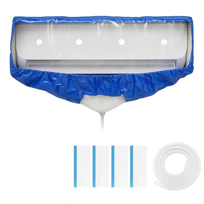 Leak Saver Mini Split Cleaning Bag | 360 Waterproof Design | Fits Systems 38in - 48in Long | Mini Split Cleaning Kit Includes Overspray Guards and Drain Hose - size: Large (For Systems 38in - 48in)