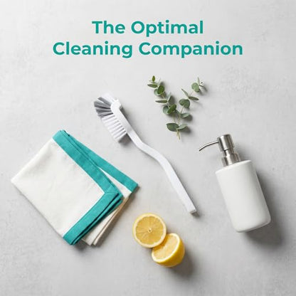 10 Pack Gap Cleaning Brush with Long Handle - Multi-Purpose Corner Scrubber for Bathroom Tile Grout, Kitchen Sink & Window Track, Non-Slip Grout Brush -Grey & White - size: 10Pack