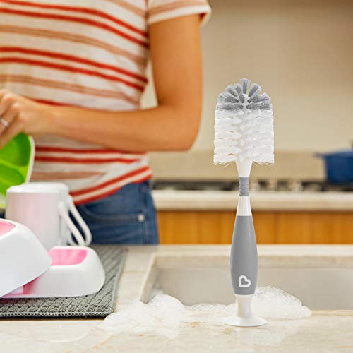 Munchkin® Bristle™ Bottle Brush, Grey (Pack of 2) - color: Gray, size: 1 Count (Pack of 2)