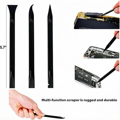 Plastic Scraper Multi-Purpose Scraper Non-Scratch Cleaning Tool Car Detailing kit,Easy to Clean Small and Narrow Spaces and Gaps, Perfect to Remove Labels, Dirt, Cleaning Car Interior Details - color: 3 Different Scrapers