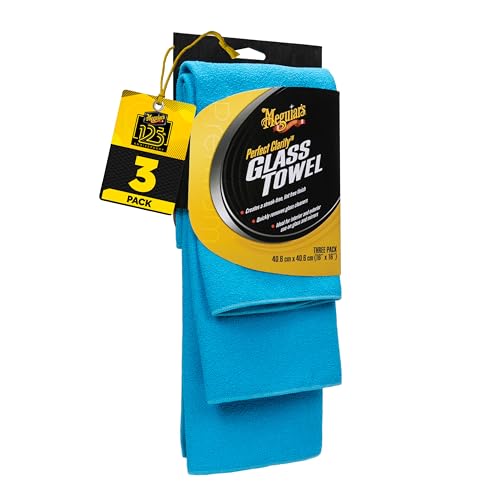 Meguiar's X190300 Perfect Clarity Glass Towels, Streak Free and Lint Free Finish -3 Pack - style: Clarity Glass Towel