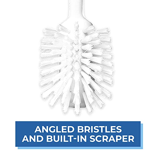 Remco 2 25/64 in W Dish Brush, Medium, 8 in L Handle, 3 1/8 in L Brush, White, Plastic 42375-1 Each - color: White