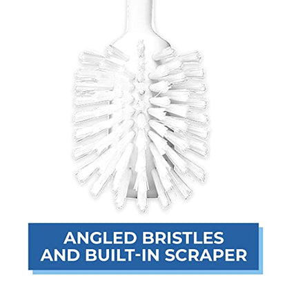 Remco 2 25/64 in W Dish Brush, Medium, 8 in L Handle, 3 1/8 in L Brush, White, Plastic 42375-1 Each - color: White