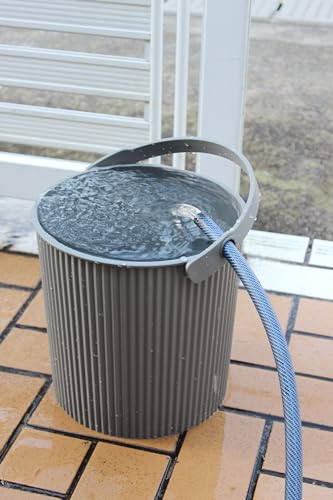 Yahata Kasei 235804 Omniutti Bucket with Lid, New Gray, LL, 5.3 gal (20 L), Neutral - color: New Grey, style: LL Size: 6.5 gal (20 L)