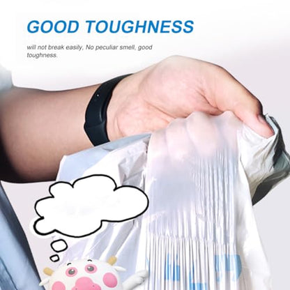 Thickened Drawstring Refuse Bags 69pcs 50x55cm High Tenacity Portable Garbage Holder for Kitchen Trash Cans ≤37cm Diameter Household Waste Disposal