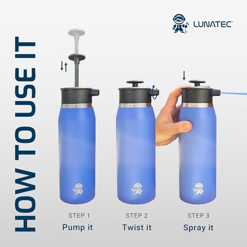Lunatec® 1000ml Mist, Shower & Hydration Spray Water Bottle. 3-in-1 Cooling, Cleaning & Drinking With Mister, Stream & Shower Patterns. - style: 1000ml Bottle