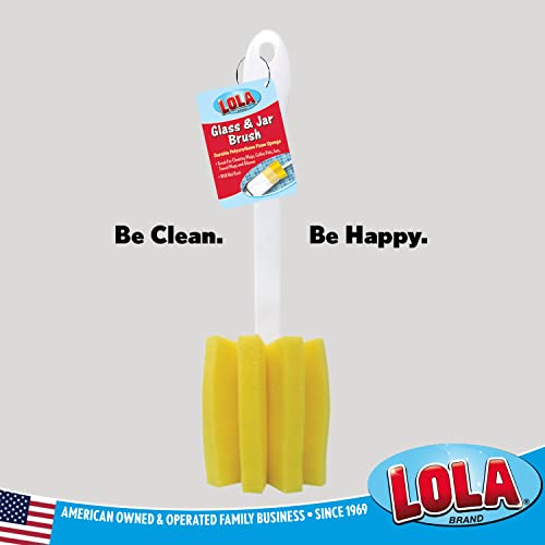 LOLA Glass & Jar Sponge Brush, Star Shaped, Foam Material, Dishwasher Safe, Non-Scratch, Perfect for Glasses, Mugs, Bottles. 1 Count - size: 1 Pack