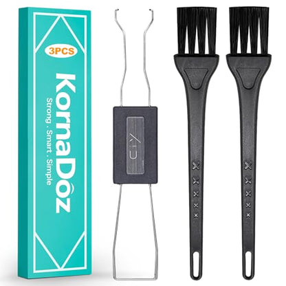 3-Piece Keycap & Switch Puller Tool Kit – Durable Stainless Steel Mechanical Keyboard Keycap Remover with Cleaning Brush (Anti-Rust Design, Ideal for DIY & Maintenance)