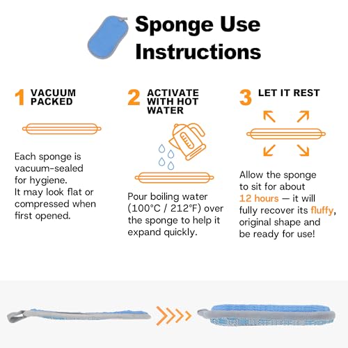 Multi-Purpose Scrub Sponges Kitchen – 12 Pack Dish Sponge, Dual-Sided Non-Scratch Microfiber & Metal Scrubber, Reusable Sponges for Dishes, Pots, Glass, Sink, Stovetop & Bathroom (Blue) - color: Blue
