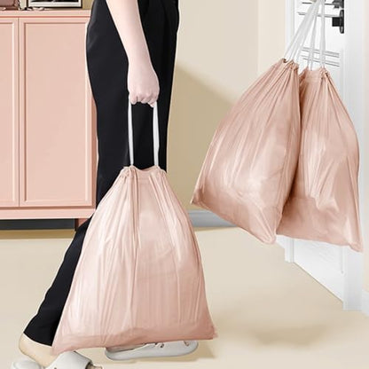 150 Count Large Trash Bags Drawstring - Extra Thick Pink Large Garbage Bags Unscented Strong Plastic Waste Basket Liners for Kitchen Car Office (45x42cm) - color: 150 Count