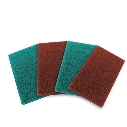 Heavy Duty Scour Pads, Non-Scratch Scrub Sponges, ULIFESTAR 5PCS Dish Scrubber Scouring Pads, Dual-Sided Reusable Household Scrub Pads for Dishes,Dish Cleaning Tool,Kitchen Scrubbers & Metal Grills - size: 150*100mm/5.9*3.94''320-400grits