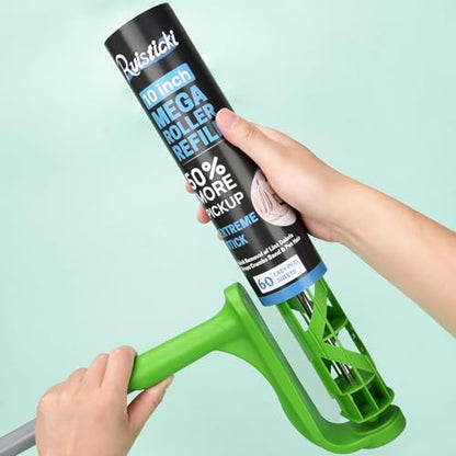 10 inch Ultra Sticky Mega Roller Refills for Evercare Layers Smart Design Large Lint Rollers 50% More Pickup Pet Hair Remover 60 Sheets Each Refill 6 Pack 360 Sheets Total - size: 10 inch