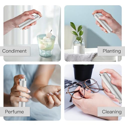 Tekson 10ml Travel Perfume Atomizer Refillable, Mini Cologne Spray Bottle Empty, Small Coffee Spray Bottle (Sliver) - color: sliver