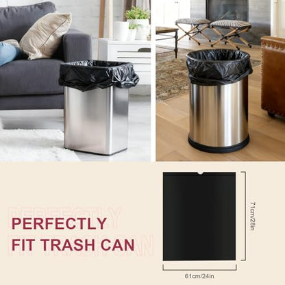 13 Gallon Drawstring Trash Bags, 40 Count Heavy Duty Kitchen Garbage Bags, Strong & Thick, Leak Proof, Tear Resistant, Unscented, for Home, Office, Bathroom, Fits Tall Kitchen Bins (Black) - color: Black-40 Count