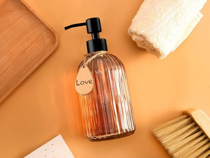Soap Dispenser with Silicone Pad – Premium Quality – Dish soap Dispenser, Hand Soap Dispenser – Rust Proof Stainless Steel Pump – Ideal for Kitchen Dish soap, Bathroom soap - color: Stainless Steel Black Pump