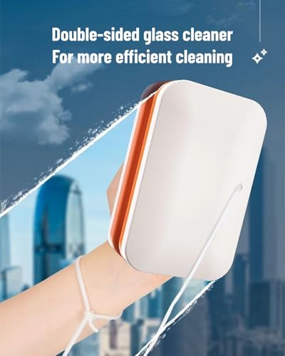 Large Grip Magnetic Window Cleaner High Safety, Double Sided Magnetic Window Cleaner Fit for 3 to 10mm Glasses for Household Maintenance Users