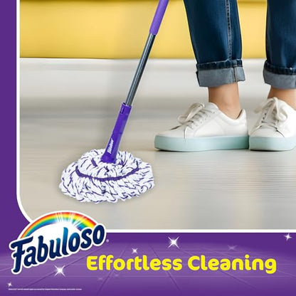 Fabuloso Twist Mop, Self Wringing Floor Mop with Non Scratch Scrubber and Removable Washable Head for Hardwood, Tile, Vinyl and Laminate Floors Cleaning System, 53 Inch Tall - size: Twist Mop