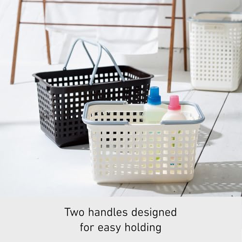 Like-it│SCB-4│Daily use inside or outside of the home. Movable handles make it easy to carry around.|Bathroom essentials, kid's toys, tools, and gardening.|18.03" x 12.01"x 10.35"| Mint Blue |6.6 gal - color: Mint Blue, size: 25ℓ, style: Square