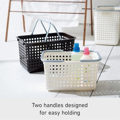 Like-it│SCB-4│Daily use inside or outside of the home. Movable handles make it easy to carry around.|Bathroom essentials, kid's toys, tools, and gardening.|18.03" x 12.01"x 10.35"| Mint Blue |6.6 gal - color: Mint Blue, size: 25ℓ, style: Square