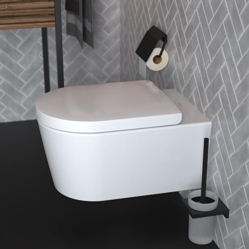 hansgrohe AddStoris Toilet Brush Holder Wall-Mounted, matt Black, 41752670 - color: Matt Black