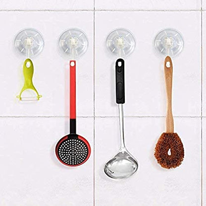 1st Choice Clear Plastic Suction Cup Hooks, 2 Pack Ultra Heavy Duty Power Lock Vacuum Traceless Smooth Waterproof Oil-Proof Wall Shower Kitchen Window Bathroom Holder - size: 2 pcs