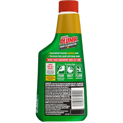 Liquid-Plumr Pro-Strength Hair Eliminator Gel Clog Remover, Hair Clog Remover and Drain Opener, Safe for All Septic Systems and Pipes, 16 fl. oz. Bottle (Pack of 2) - size: 16 Fl Oz (Pack of 2)
