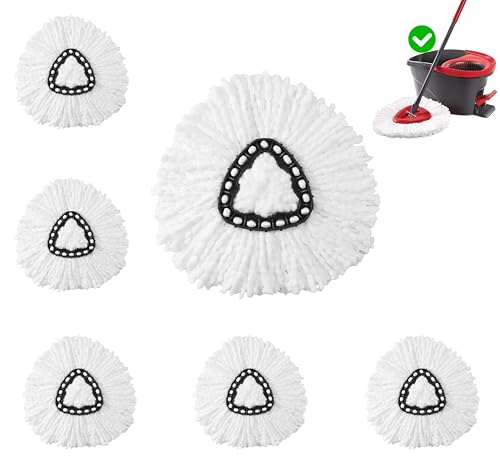 Mop Heads Replacement for Ocedar Mop Heads Replacements, Compatible with O Cedar Mops Replace Heads, Deep Clean Microfiber Spin Mop Replacement Head ,Ideal for Everyday Users & Pet Owners-5 Pack - size: 5 Pack