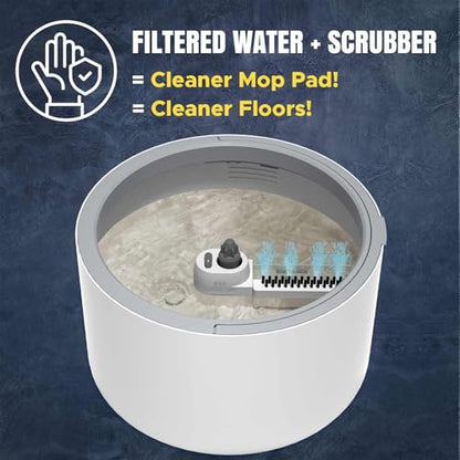 VENETIO Innowellclean Water Filtration Triangle Spin Mop and Bucket Set for Floor Cleaning - Self Wringing/Dry/Wet All-in-One Microfiber Mop System for Home Hardwood, Laminate, Tile (2 Pads) - style: SG01 - 2 Triangle Pads