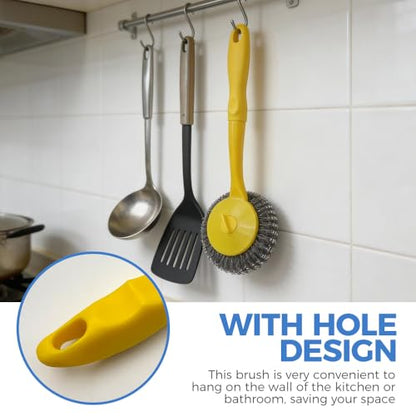Household Kitchen Cleaning Brush | Comfort Grip Handle Durable Scrub Brush for Stain Removal 29-1 - color: Long-handled Brush