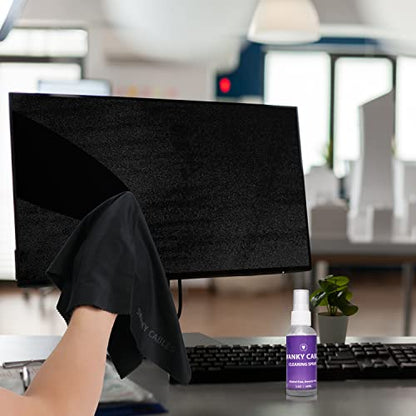 Swanky Screen Cleaner Kit: Microfiber Cloths & Spray for TV, iPad, iPhone, Monitor & Laptop (2 Oz, 4-Pack) - color: 4 Pack