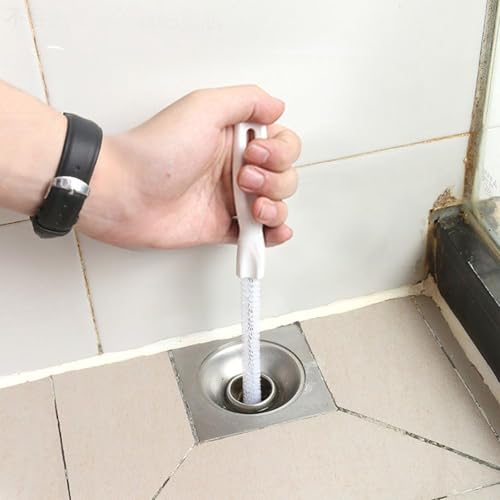 Flexible Drain Cleaning Brush, Pipe Clog Remover Tool for Kitchen Sink, Bathroom, and Tub, Hair Unclogging Cleaner