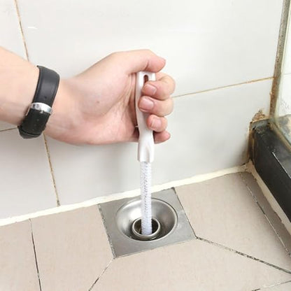 Flexible Drain Cleaning Brush, Pipe Clog Remover Tool for Kitchen Sink, Bathroom, and Tub, Hair Unclogging Cleaner