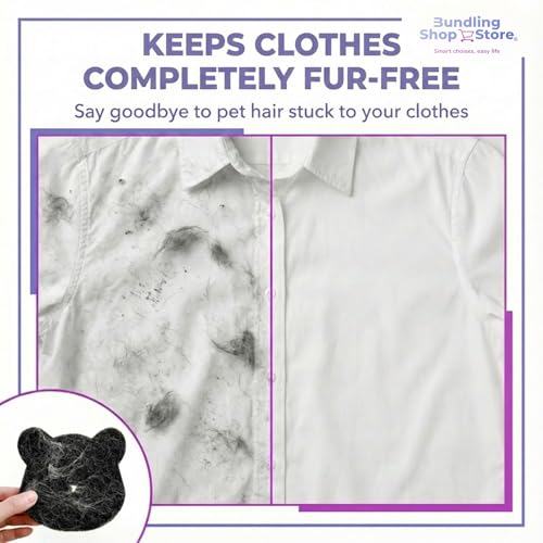 Laundry Pet Hair Catcher for Washing Machine - Keep Clothes Clean and Fur-Free with This Easy Pet Hair Remover That Stops Dog and Cat Shedding from Sticking During Wash and Dry Cycles - (Pack 15)