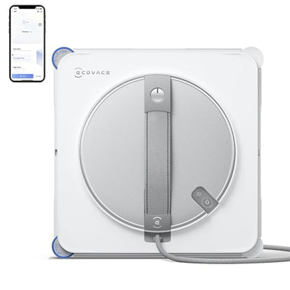 ECOVACS WINBOT W2S Window Cleaning Robot, Intelligent Edge-to-Edge Cleaning with TruEdge Scrubbers, 3 Water Nozzles, 10-Level Safety System, Win-SLAM 4.0 Route Planning, Even Climbing System - size: W2S