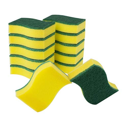 (12 Pack) Heavy Duty Scrub Sponges by SCRUBIT – Kitchen Dish, Sink and Bathroom Cleaning Scrubber Sponge - with Non-Smell Scouring Pad - size: 6 Count (Pack of 2)