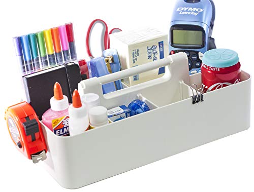 New Office Storage Portable Organizer DIY basket Caddy -MADE IN USA (Ivory) - color: Ivory