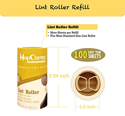 Extra Sticky Lint Roller Refills for Evercare Pet Hair Lint Rollers, 400 Easy Tear Sheets, Fits 4" Rollers (1 1/2" Core), Cat & Dog Hair Remover for Furniture Clothing & Cars(Pack of 4) - size: 4" / 400 Sheets
