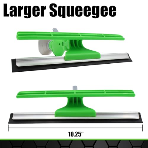 Grip Squeegee Window Cleaner - Multi-Angle 3 in 1 - Microfiber, Lint-Free, Non-Scratching, Swivel Head - Spray, Scrub, Squeegee - Perfect for Showers, Mirrors, Glass, and Countertops