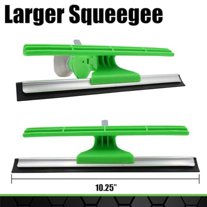 Grip Squeegee Window Cleaner - Multi-Angle 3 in 1 - Microfiber, Lint-Free, Non-Scratching, Swivel Head - Spray, Scrub, Squeegee - Perfect for Showers, Mirrors, Glass, and Countertops