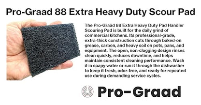20 Pack 88 Extra Heavy Duty Scour Pad Handler for Scouring & Cleaning Pots, Pans, Utensils, Cooking Equipment, Easy Rinsing, Non-Rusting & Splintering, 5" Length x 3-1/2" Width, Blue, 08292
