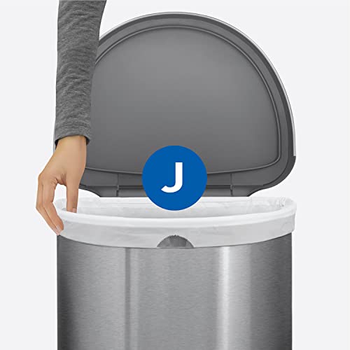simplehuman Code J Custom Fit Trash Can Liner, 3 refill packs (60 Count), 30-45 Liter / 8-12 Gallon - size: 60 Count (Pack of 1)