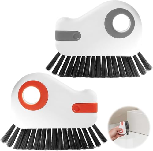 2 in 1 Groove Cleaning Brush,Window Track Cleaner, Effective Window Sill Cleaner Tool Perfect for Sliding Door Tracks and Glass Door Grooves for Home Bathroom Kitchen Use