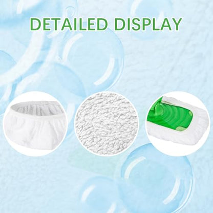 3 Pack White Reusable Microfiber Mop Pads Washable Refills for Wet & Dry Floor Cleaning Fits Most Standard Mops Household Cleaning Pads (White,3) - color: White