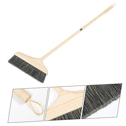 GARVALON Indoor Broom for Hardwood Floors Soft Bristle Floor Sweeper Manual Carpet Brush Dust Broom