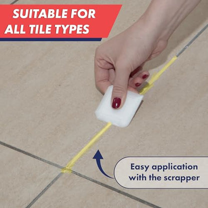 Tile Grout, Repair Kit, Restore & Renew Tile Joints Line, Fast Drying Tile Grout Paint Squeeze Tube for Bathroom Shower Kitchen Floor, Waterproof (8.8 oz, Cream) - style: Cream
