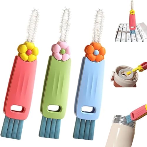 3 in 1 Cup Lid Gap Cleaning Brush Set, 2026 New 3 in 1 Multifunctional Crevice Cleaning Brush for Bottle Gap Tight Spaces Cup, Cup Lid Gap Cleaner, Home Kitchen Crevice Brush Tools (3 PCS-#1)
