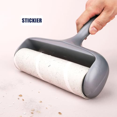 8 inch Large Surface Lint Roller Refills for Scotch-Brite 50% Stickier Large Lint Roller, Works Great On Pet Hair, 60 Sheets per Refill, Pack of 6, 360 Sheets Total - size: 8 inch