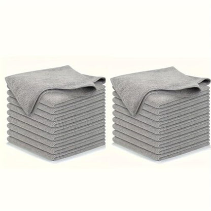 Generic Kitchen Towel, Ultra-fine Fiber Light Gray Cleaning Cloth Set, Absorbent, Soft and Cloth, Ultra Soft Absorbent Microfiber Cleaning Rags (20Pcs) - size: 20Pcs