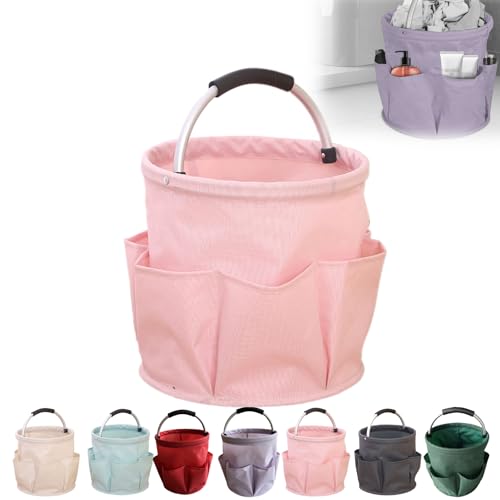 Professional Cleaning Caddy Organizer - 11" Wearable Cleaning Supply Bag with Adjustable Shoulder Strap & Handle - Housekeeper Essentials Organizer for Detailing Tools & Supplies (Pink) - color: Pink
